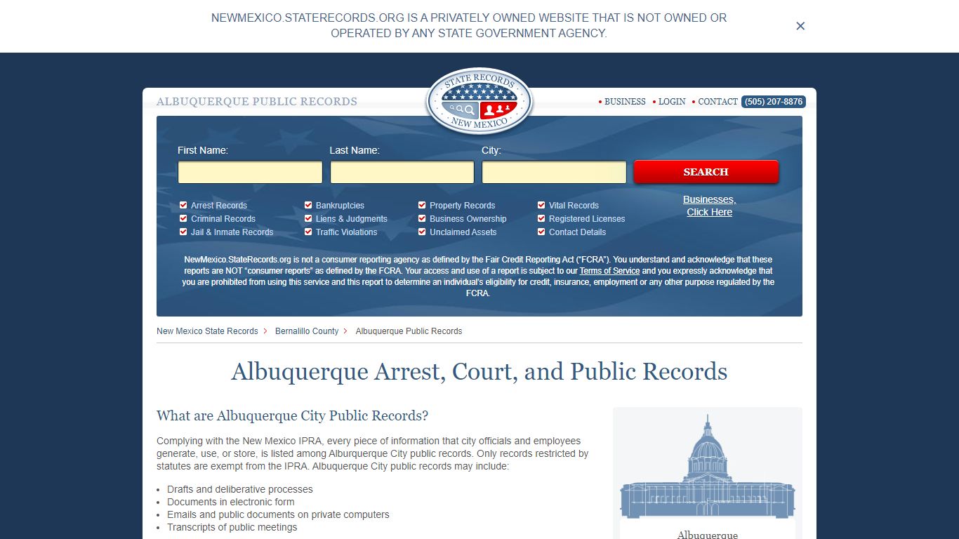 Albuquerque Arrest and Public Records | New Mexico.StateRecords.org